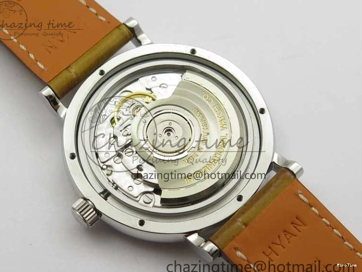 MIROTIME 0127 Durable Portofino 37mm SS V7F 1:1 Best Edition White Dial on Light Brown Leather Strap A 7092